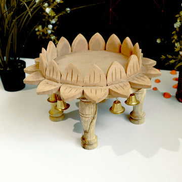 Circle Chauki With Wooden Legs And Bells